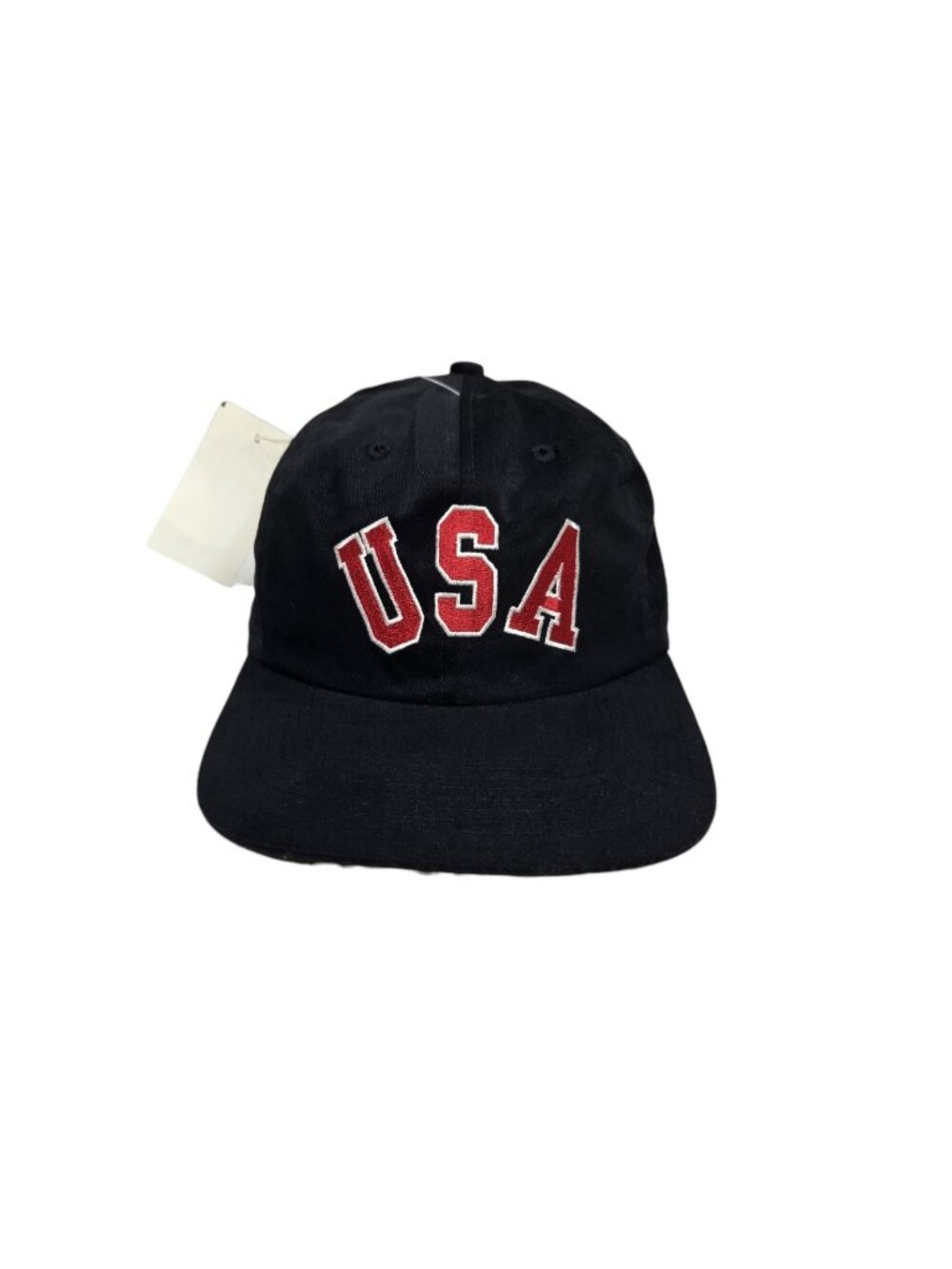 NWT Vintage USA Team Snapback Hat Cap Black Deadstock